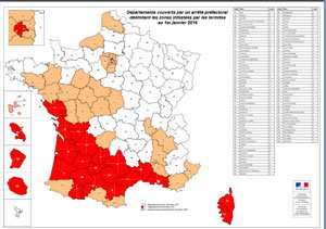 Carte infestation termites SAVOIE